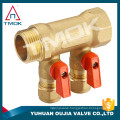 Aluminum handle MLstyle 2 way manifold 5 valve manifold with 3 brass ball valve 1/2 brass water knockout drum